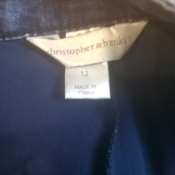 💙 NWOT Womens Christopher & Banks Size 12 Jean Skirt Preppy Lunch Date - Picture 2 of 4